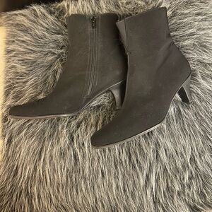 Stuart Weitzman Black Nylon Booties in size 8
